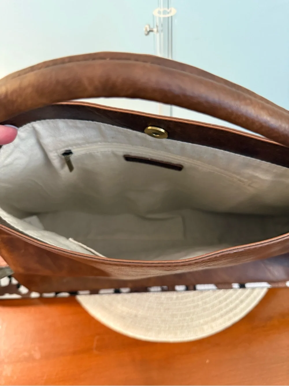 Brown Townsend Tote in vegan leather by Emma & Brody